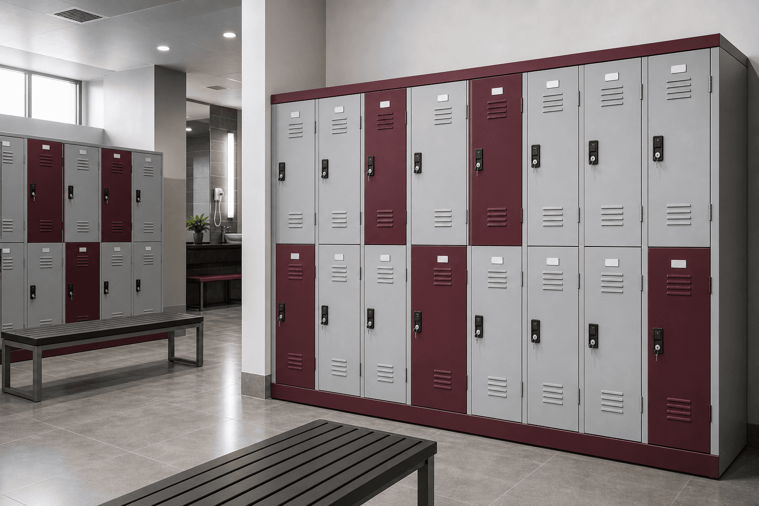Electronic Lock Compatible Lockers for commercial storage